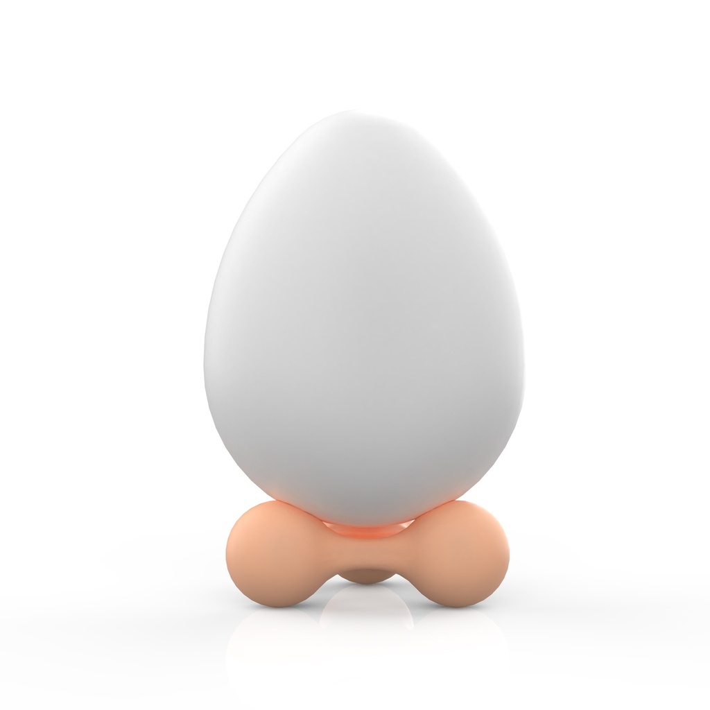 Creggle Egg Cup Peach Fuzz & Weiss