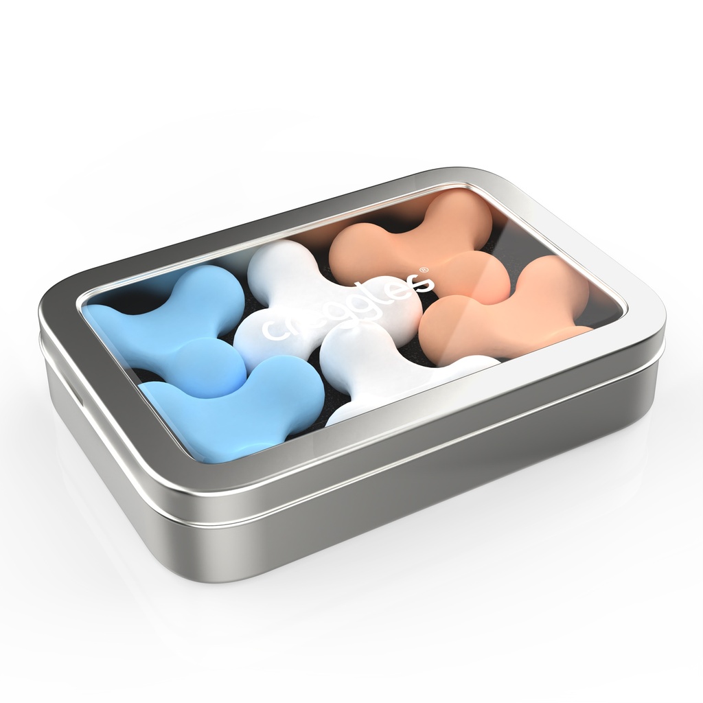 Creggles - 6er Set blue/ white / peach